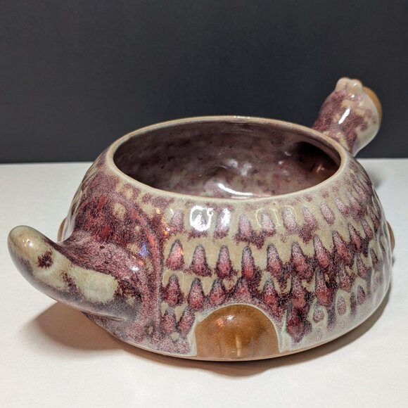 Mid-Century Turtle Planter / David Stewart Lion's Valley Art Pottery / Stoneware - Picture 5 of 7